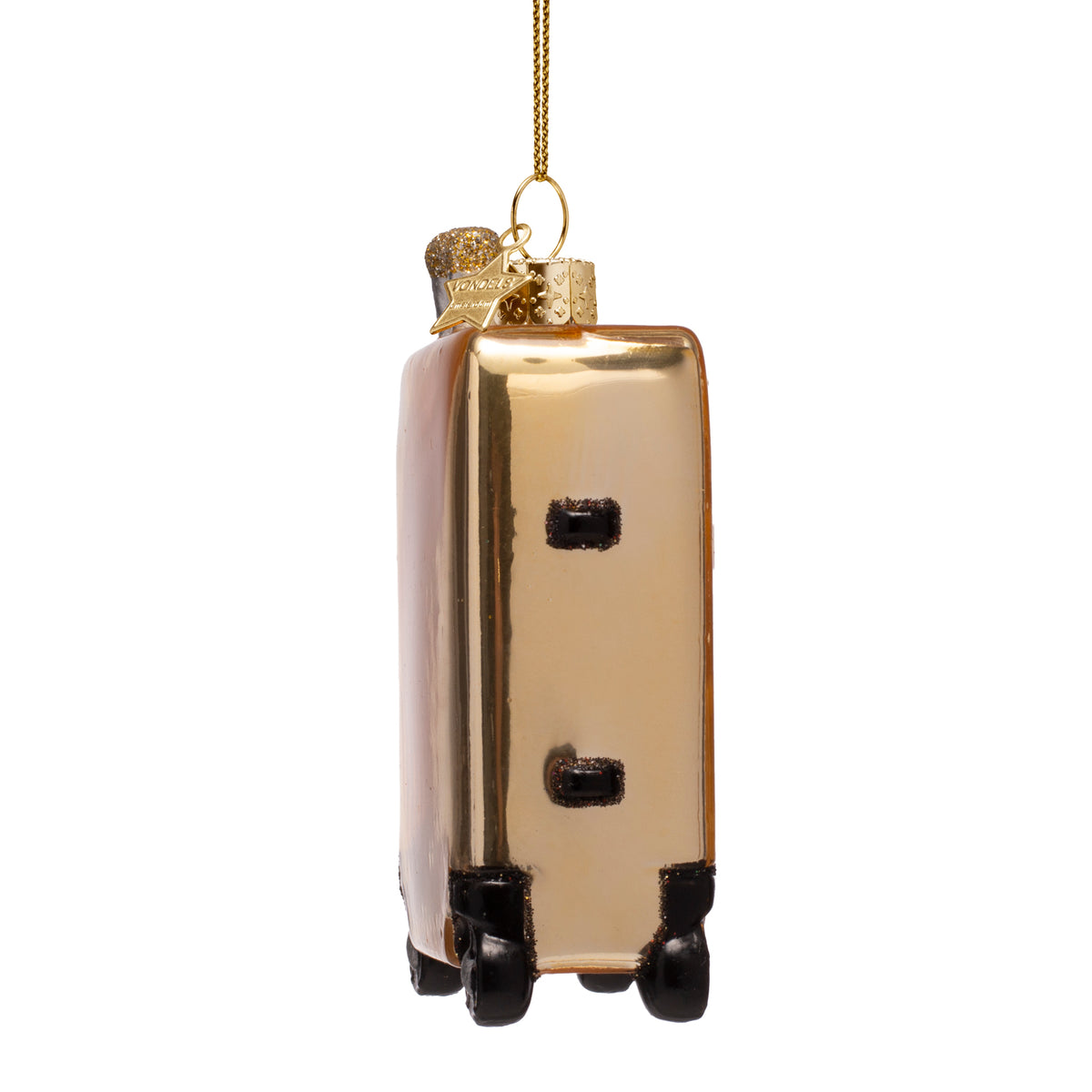 Vondels - Gold suitcase with stickers