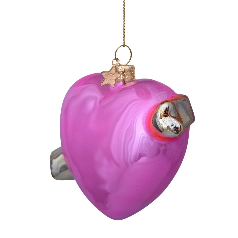 Hart roze LOVE - Vondels