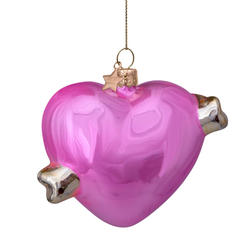 Hart roze LOVE - Vondels