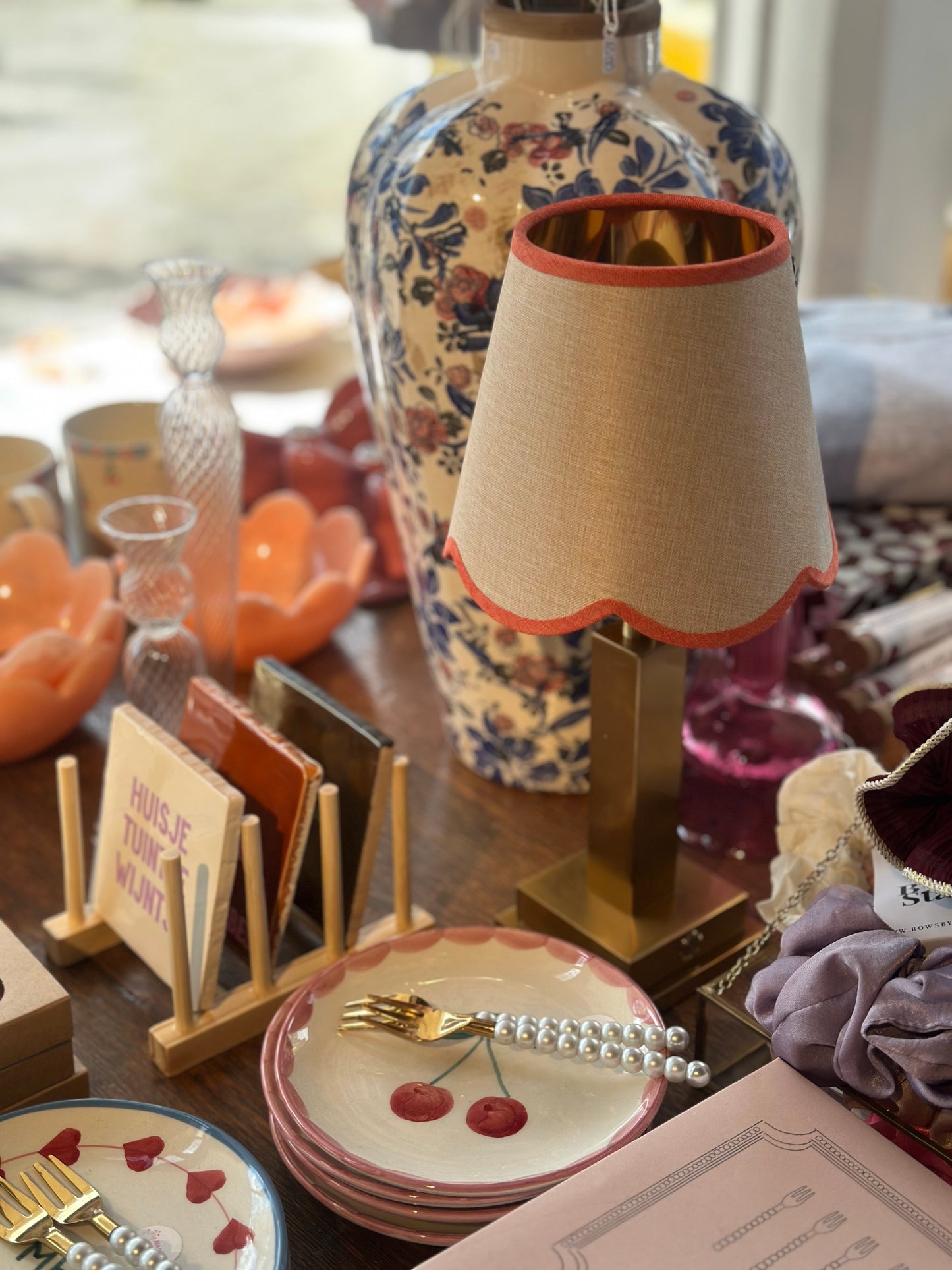 Club Carlotta oplaadbare lamp - coral scallop