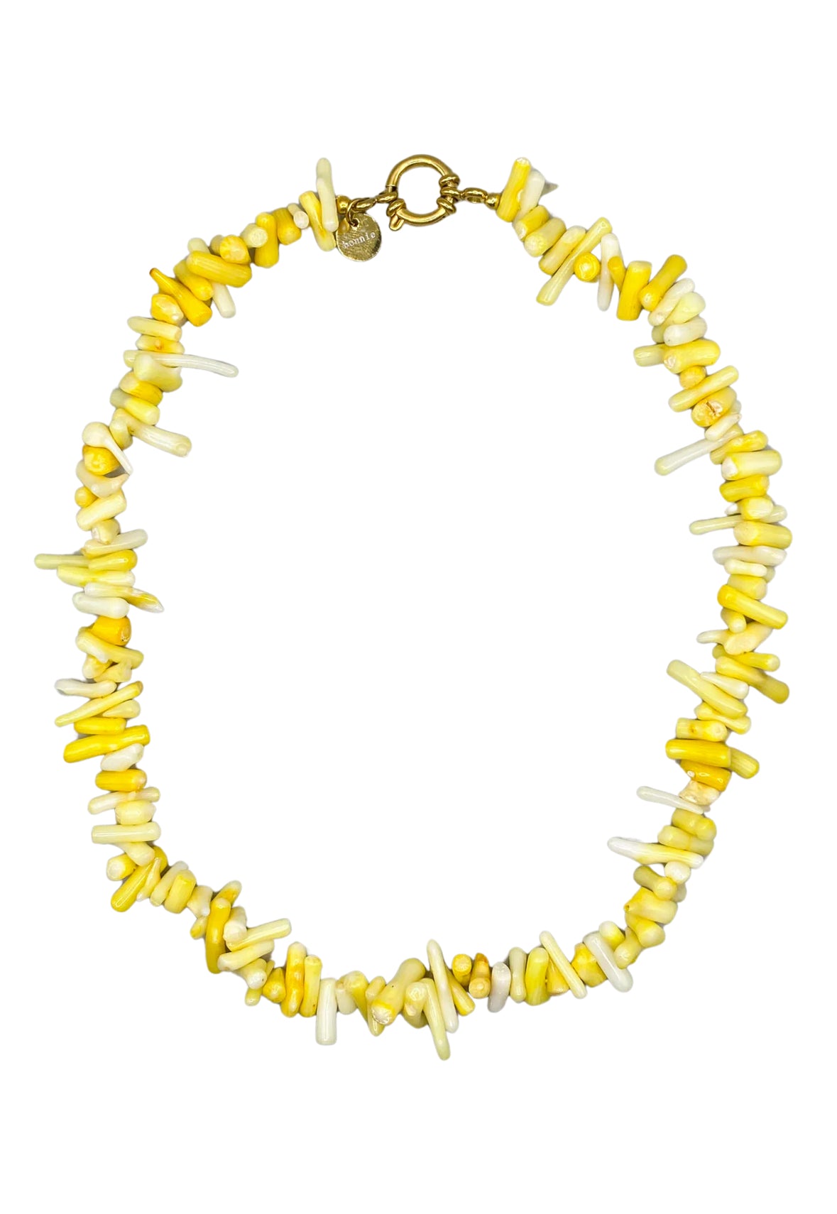 Flint Shell geel ketting - Bonnie Studios