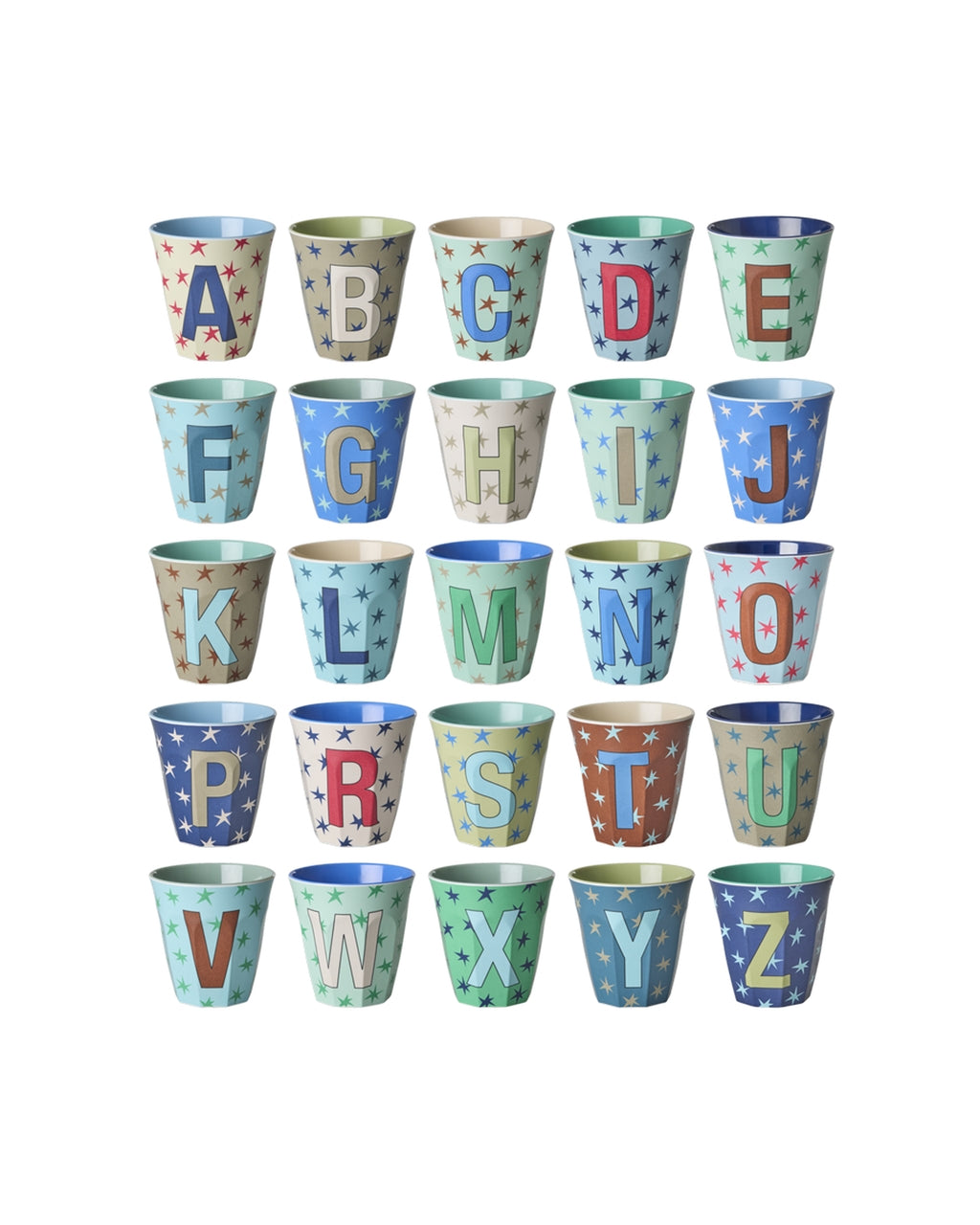 Alfabet letter multicolor BLAUW - Rice