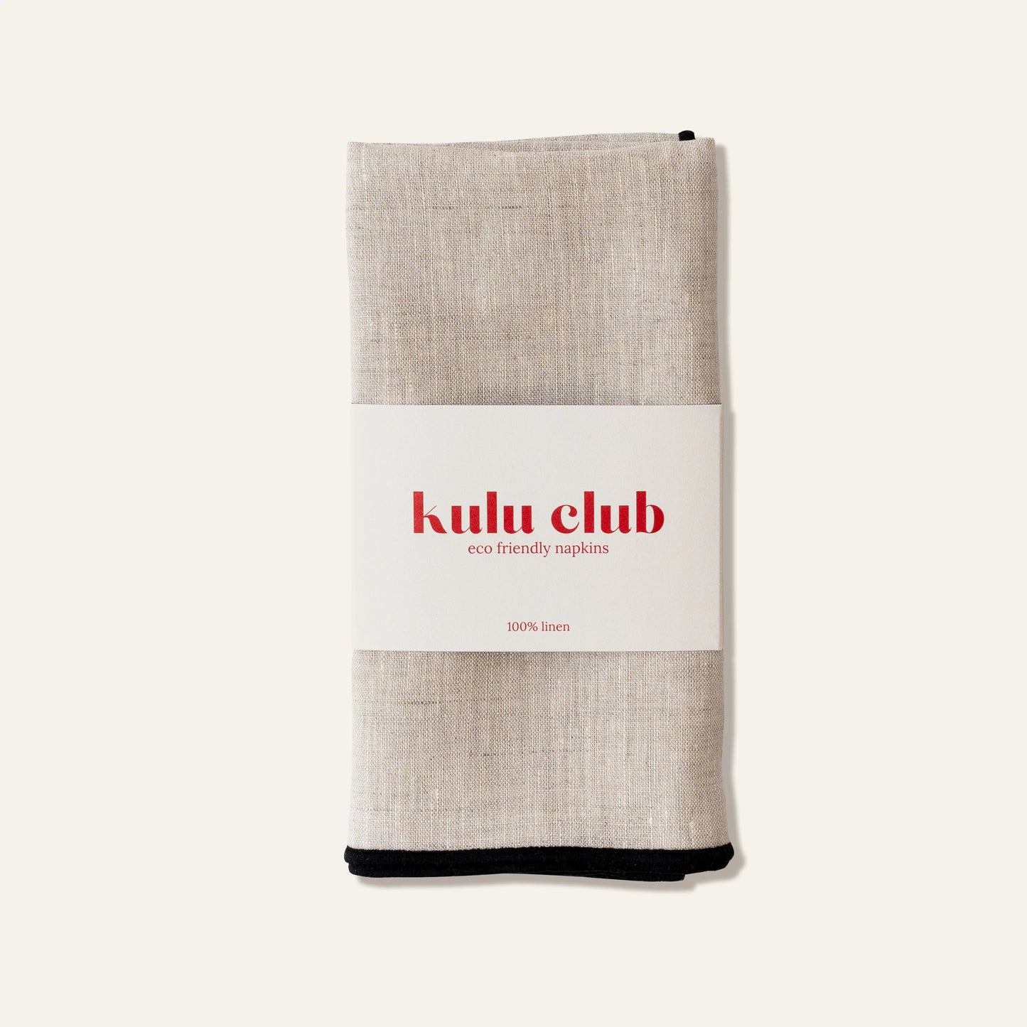 100% linnen servetten set beige - Kulu Club
