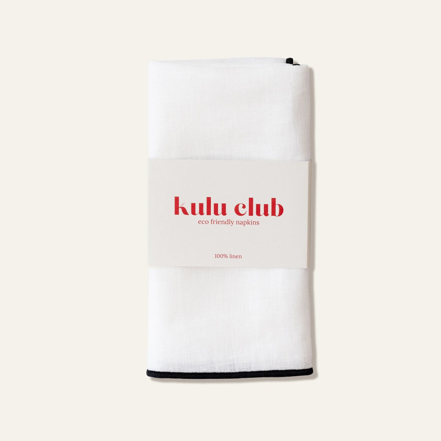 100% linnen servetten set wit - Kulu Club
