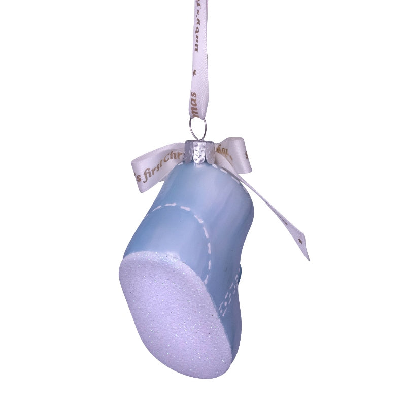 Eerste kerst schoen BLAUW - Vondels