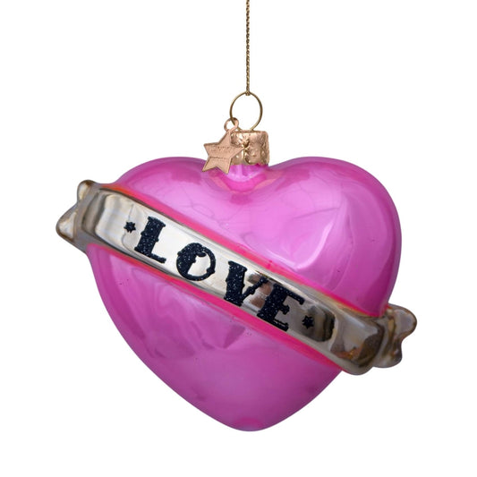Hart roze LOVE - Vondels