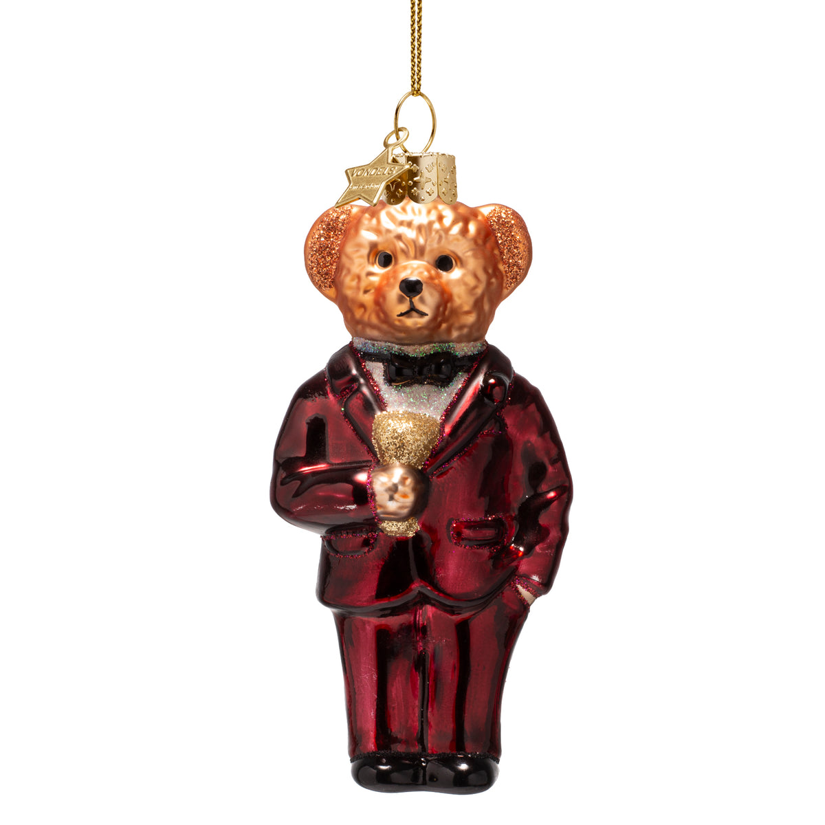Vondels - Burgundy bear in clothes