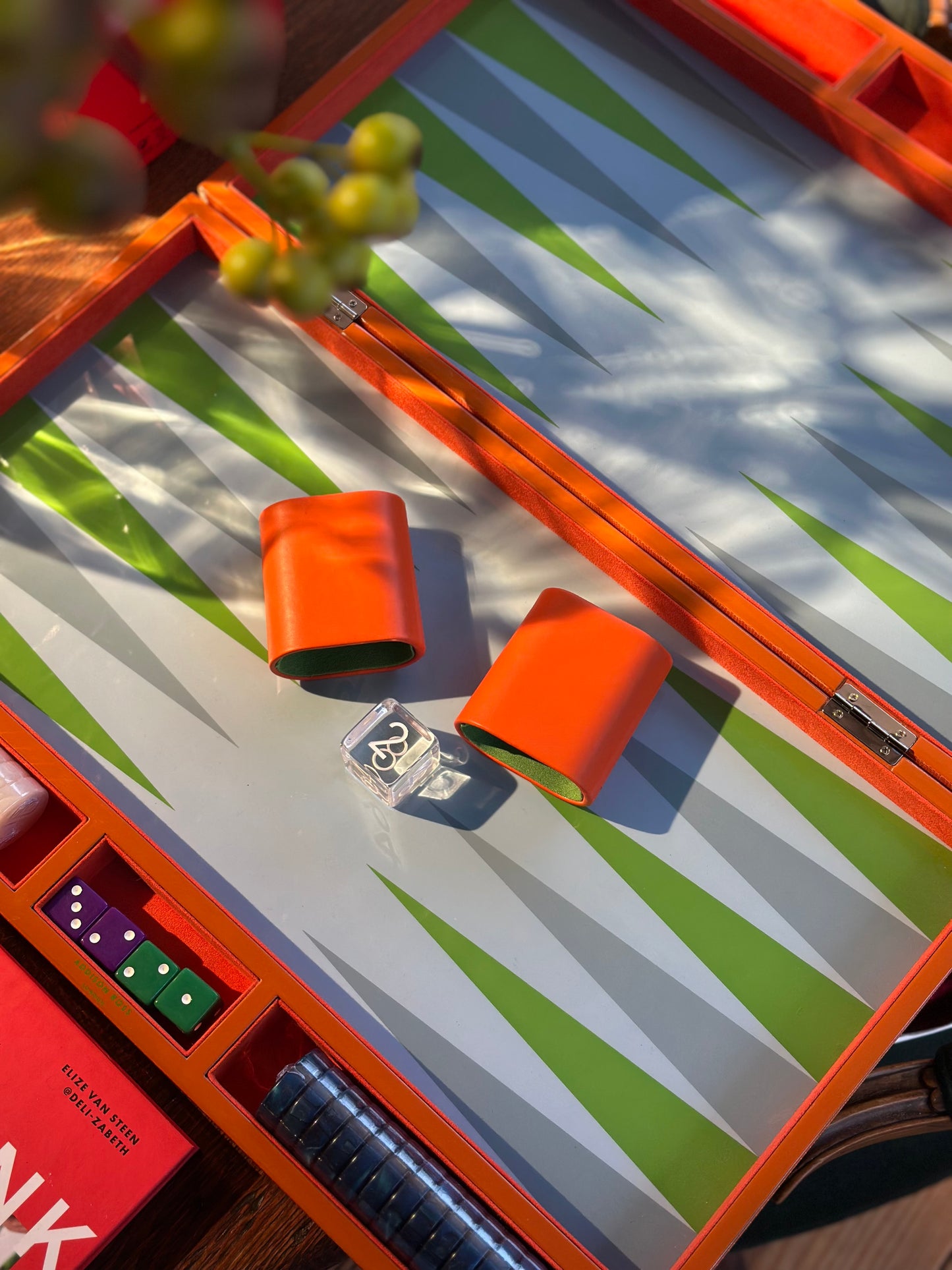 Backgammon Orange Croc Lacquer - Addison Ross