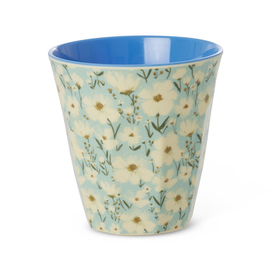 Middelgroot Beker - Summer Bloom Print - Rice