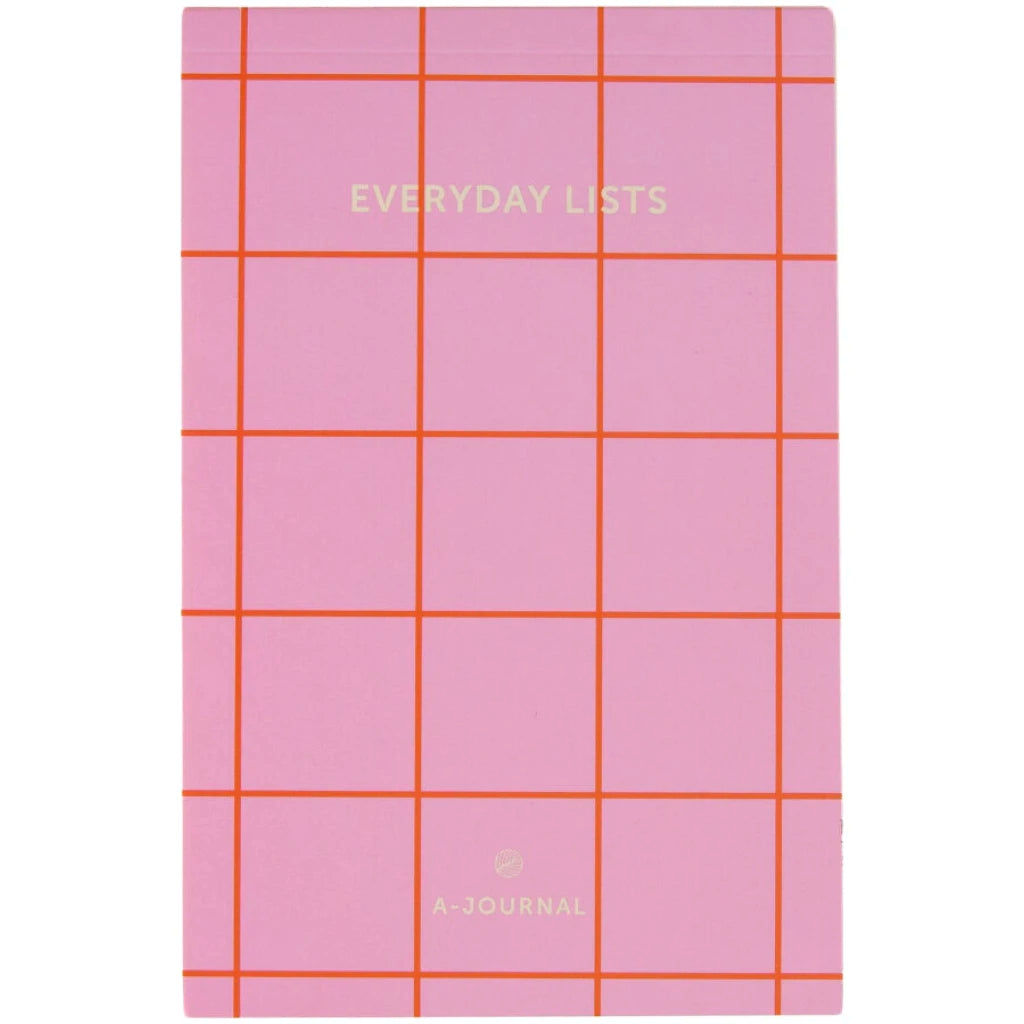 A-Journal - Pink checkered notepad