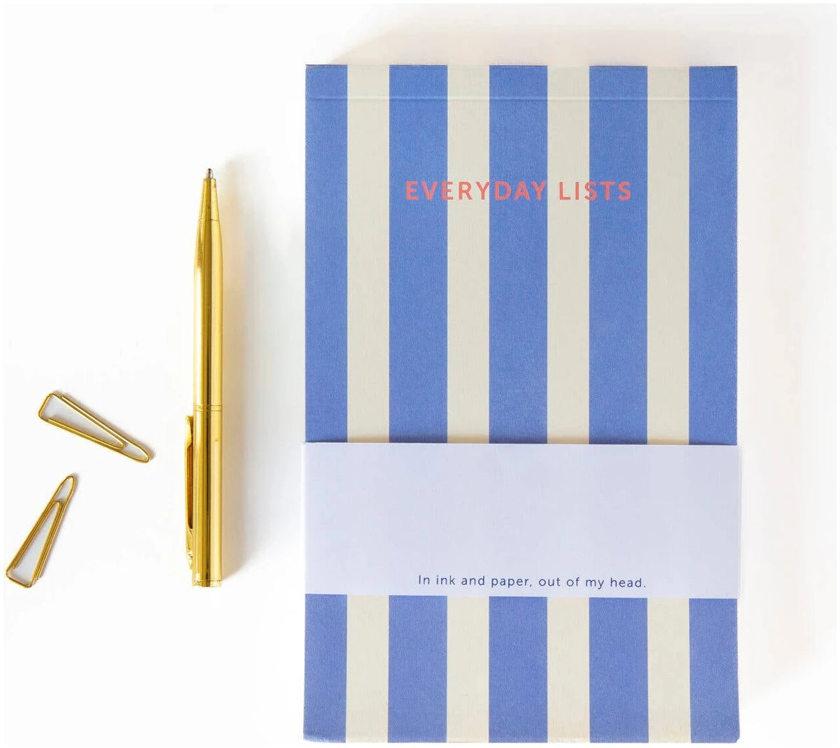 A Journal - Striped blue notepad