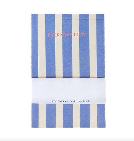 A Journal - Striped blue notepad